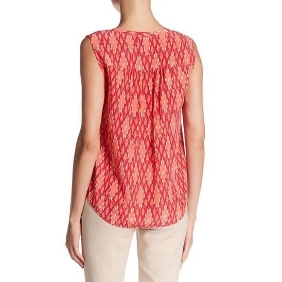 Joie Pink/Red Print Tank Top - Picture 2 of 5